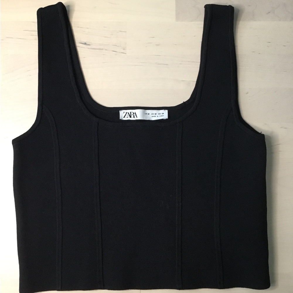 Zara Black Knit Tank Top